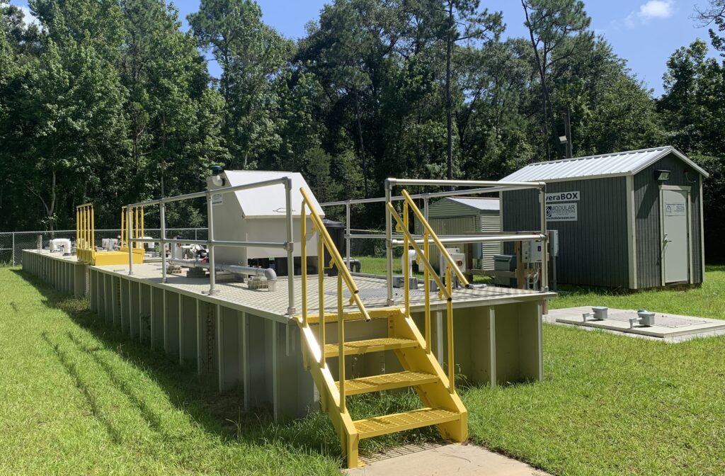 Modular decentralized wastewater infrastructure designed for long-term material resilience and operational reliability.