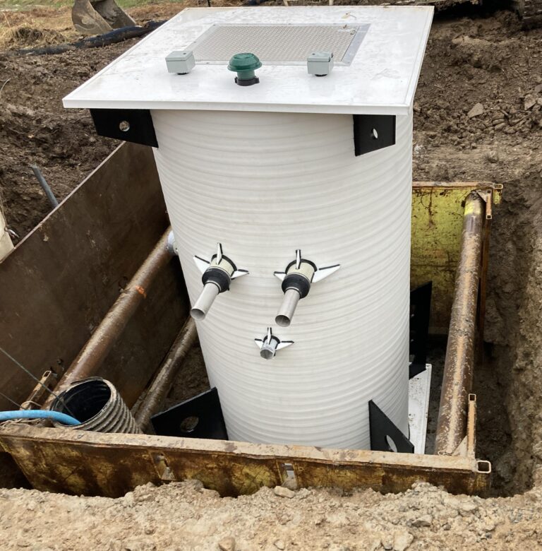 pump station being installed