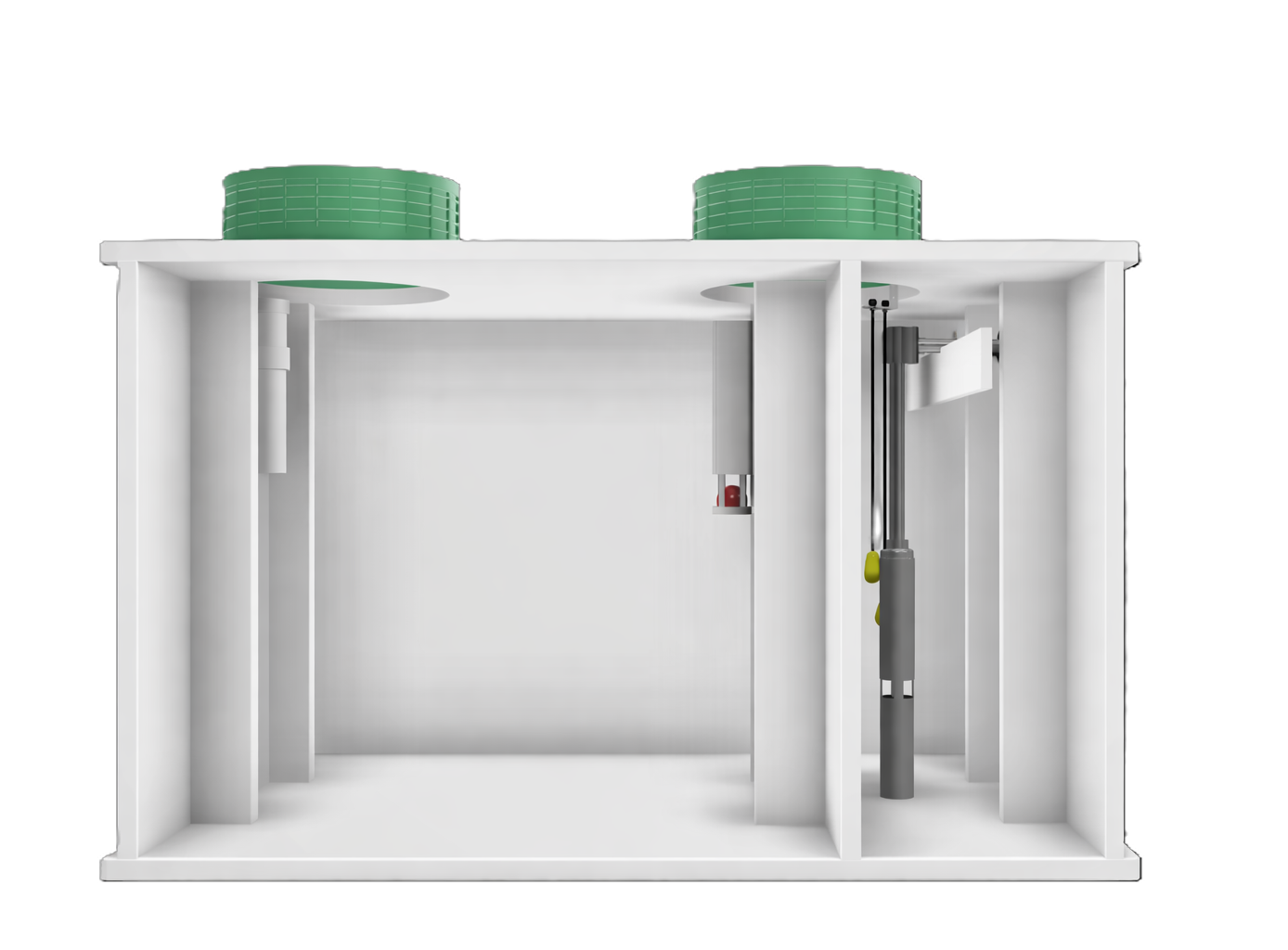EveraSTEP section view showing internal chambers and components