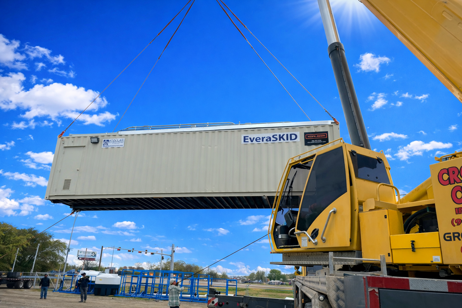 EveraSKID lifted for delivery