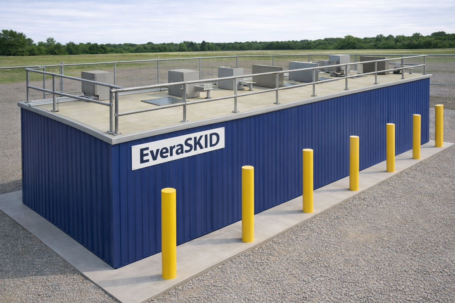 EveraSKID installed in protected yard
